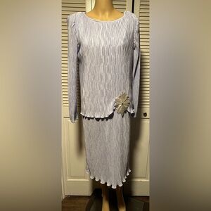 After Dark Purple Lavender Crinkle Midi Dress Women’s 9-10